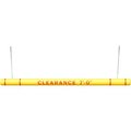 Innoplast Innoplast Clearance Bar, 4inD x 80inL, Yellow Bar/Red Tapes CB-480YR